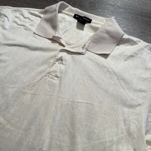 Vintage Nike Golf Polo Shirt Mens Large Beige Outdoor 100% Cotton Thailand Adult